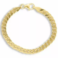 BNH panserarmbånd i forgyldt sølv 21 cm x 5,4 mm