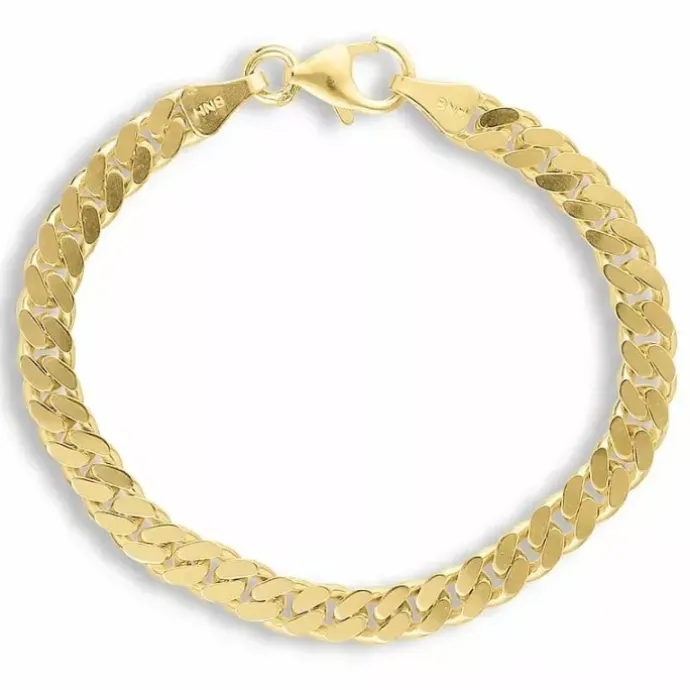 BNH panserarmbånd i forgyldt sølv 21 cm x 5,4 mm