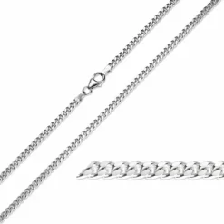 BNH panserarmbånd i sølv 21 cm x 2,7 mm
