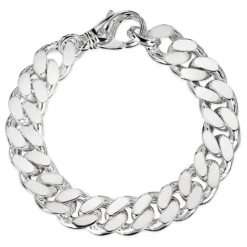 BNH panserarmbånd i sølv 17 cm x 10,5 mm