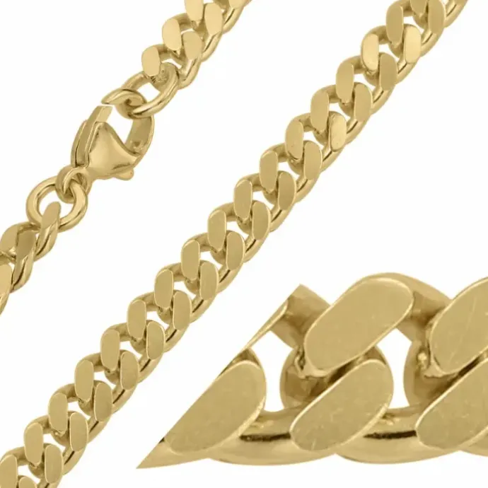 BNH panserkæde i 8 karat guld 60 cm x 5,3 mm
