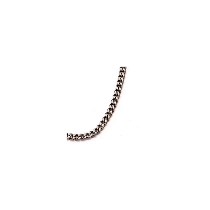 Bnh panserkæde i sort rhodineret sølv 42 cm x 1,2 mm