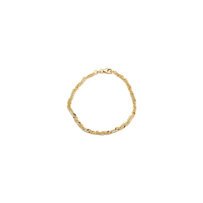 BNH singaporearmbånd i 14 karat guld 17 cm x 2,3 mm