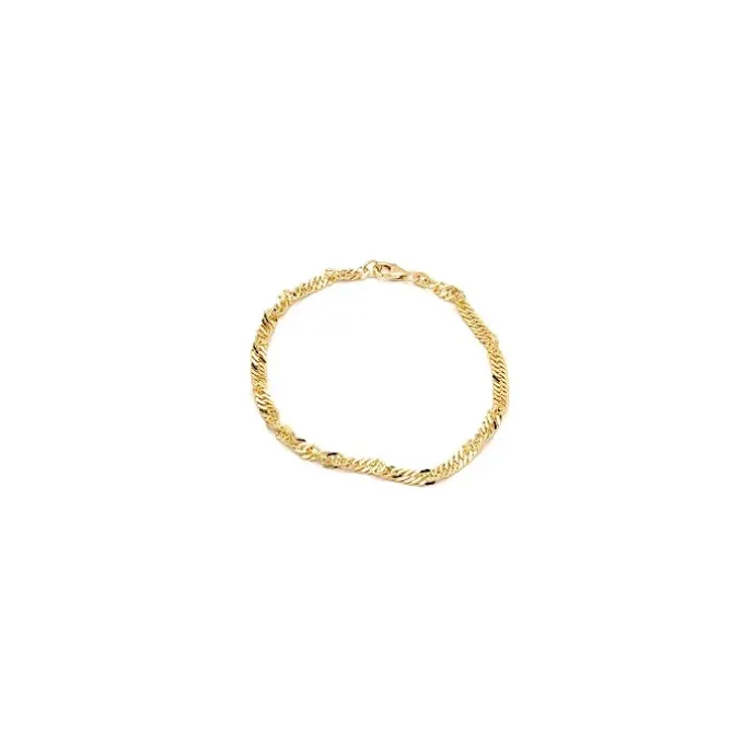 BNH singaporearmbånd i 8 karat guld 17 cm x 3,5 mm