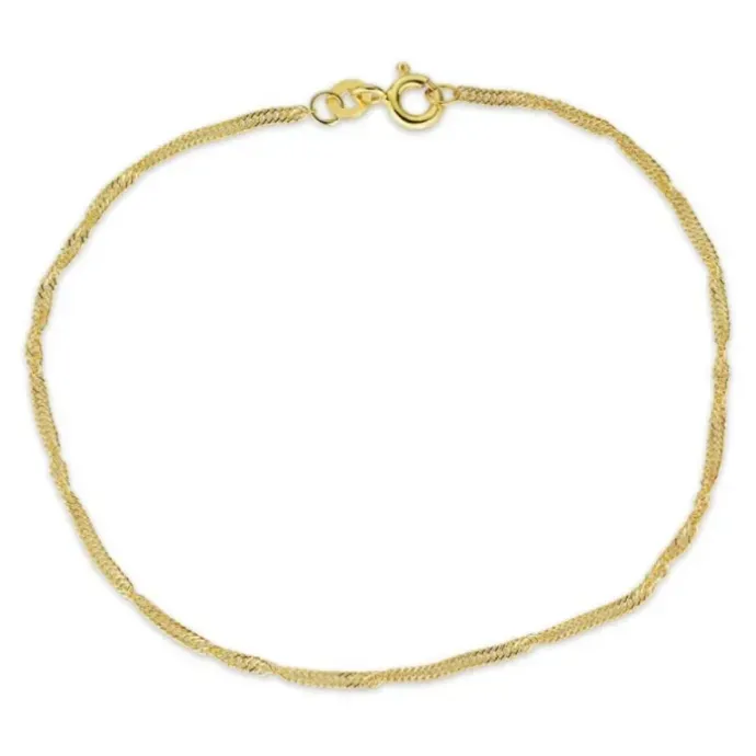 BNH singaporearmbånd i 14 karat guld 17 cm x 1,5 mm