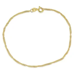 BNH singaporearmbånd i 14 karat guld 18,5 cm x 1,5 mm
