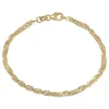 BNH singaporearmbånd i forgyldt sølv 18,5 cm x 2,9 mm