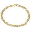 BNH singaporearmbånd i forgyldt sølv 17 cm x 3,5 mm