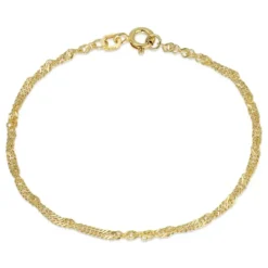 BNH singaporearmbånd i forgyldt sølv 21 cm x 2,3 mm