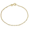 BNH singaporearmbånd i forgyldt sølv 17 cm x 1,5 mm