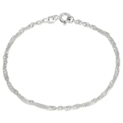 BNH singaporearmbånd i sølv 21 cm x 2,3 mm
