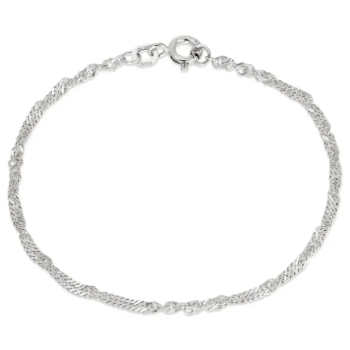 BNH singaporearmbånd i sølv 21 cm x 2,3 mm