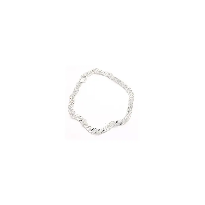 BNH singaporearmbånd i sølv 17 cm x 4,7 mm