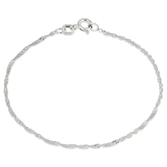 BNH singaporearmbånd i sølv 21 cm x 1,5 mm