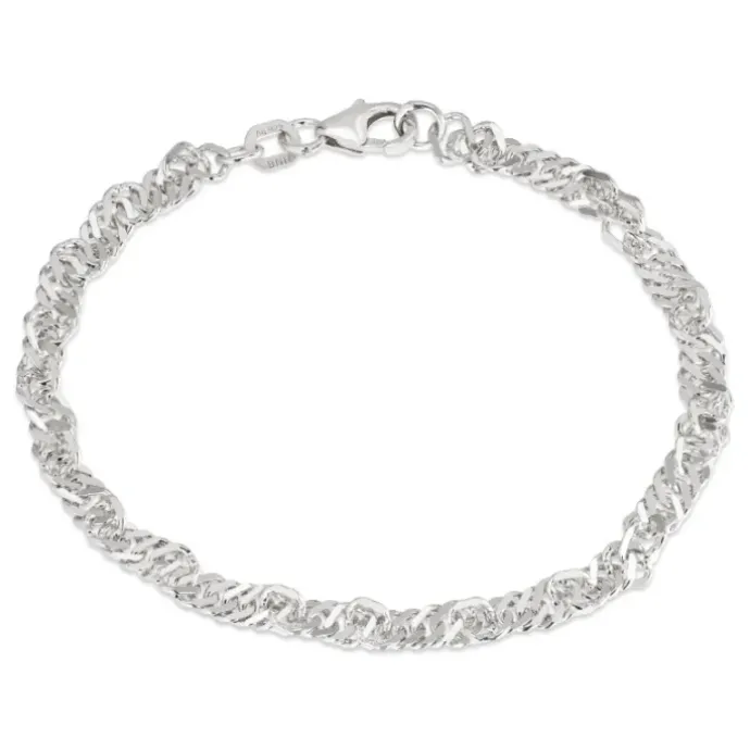 BNH singaporearmbånd i sølv 21 cm x 3,5 mm