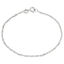 BNH singaporearmbånd i sølv 18,5 cm x 1,5 mm