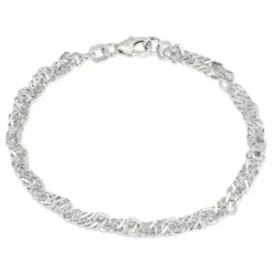 BNH singaporearmbånd i sølv 17 cm x 3,5 mm