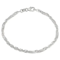 BNH singaporearmbånd i sølv 21 cm x 2,9 mm