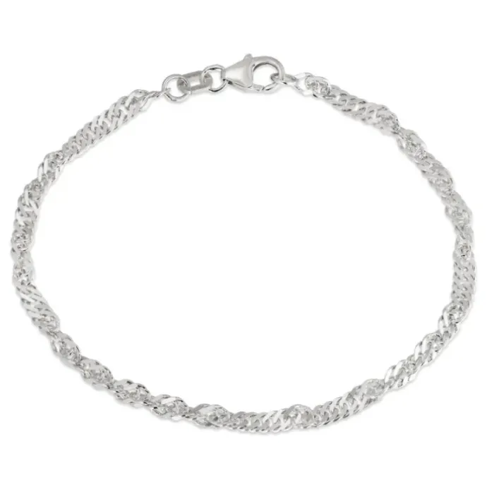 BNH singaporearmbånd i sølv 21 cm x 2,9 mm