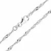 BNH singaporehalskæde i 14 karat hvidguld 42 cm x 2,3 mm