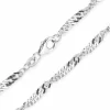 BNH singaporehalskæde i 14 karat hvidguld 50 cm x 2,9 mm