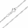 BNH singaporehalskæde i 14 karat hvidguld 38 cm x 1,5 mm