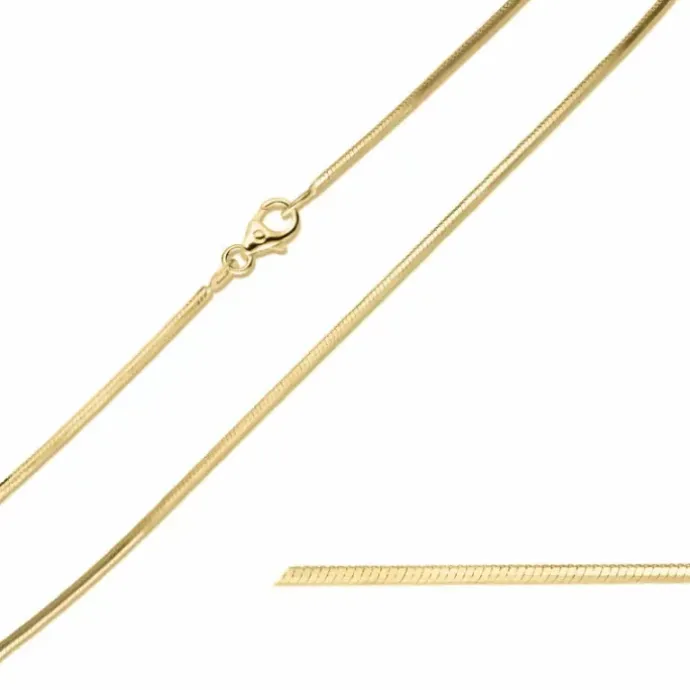 BNH slangekæde i 14 karat guld 42 cm x 1,3 mm