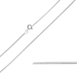 BNH slangekæde i 14 karat hvidguld 45 cm x 0,9 mm