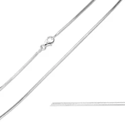 BNH slangekæde i 14 karat hvidguld 50 cm x 1,3 mm