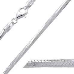 BNH slangekæde i sølv 45 cm x 3,2 mm