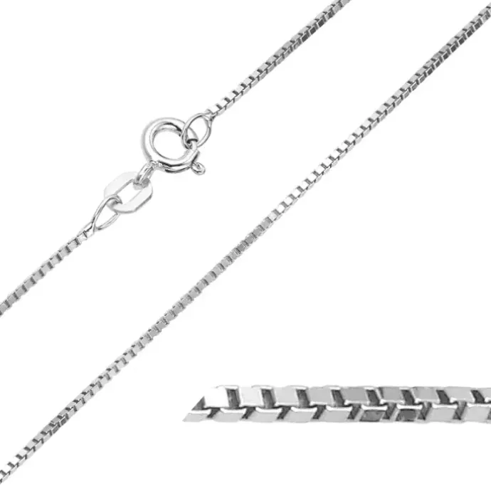 BNH veneziakæde i 14 karat hvidguld 42 cm x 1,0 mm