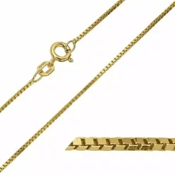 BNH veneziakæde i forgyldt sølv 36 cm x 1,0 mm