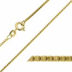 BNH veneziakæde i forgyldt sølv 38 cm x 1,2 mm