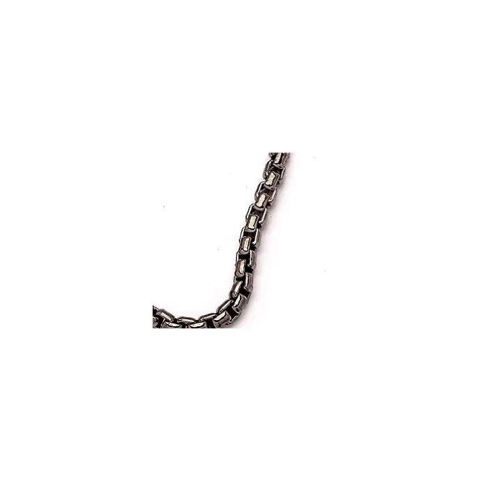 BNH veneziakæde i sort rhodineret sølv 38 cm x 2,0 mm