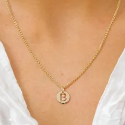 Bogstav B vedhæng i 8 karat guld