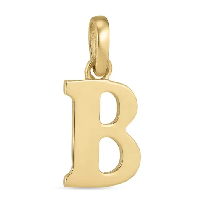 Bogstav B vedhæng i 9 karat guld