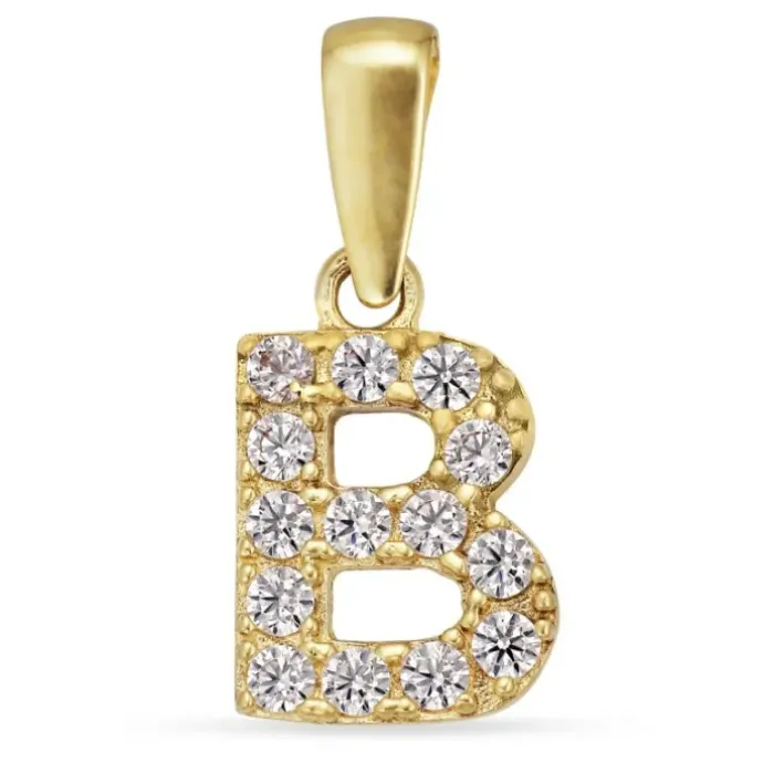 Bogstav B vedhæng i 8 karat guld