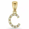 Bogstav c diamant vedhæng i 9 karat guld 0,05 ct