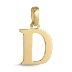 Bogstav D vedhæng i 9 karat guld