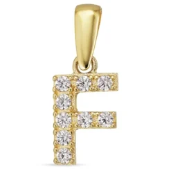 Bogstav F vedhæng i 8 karat guld