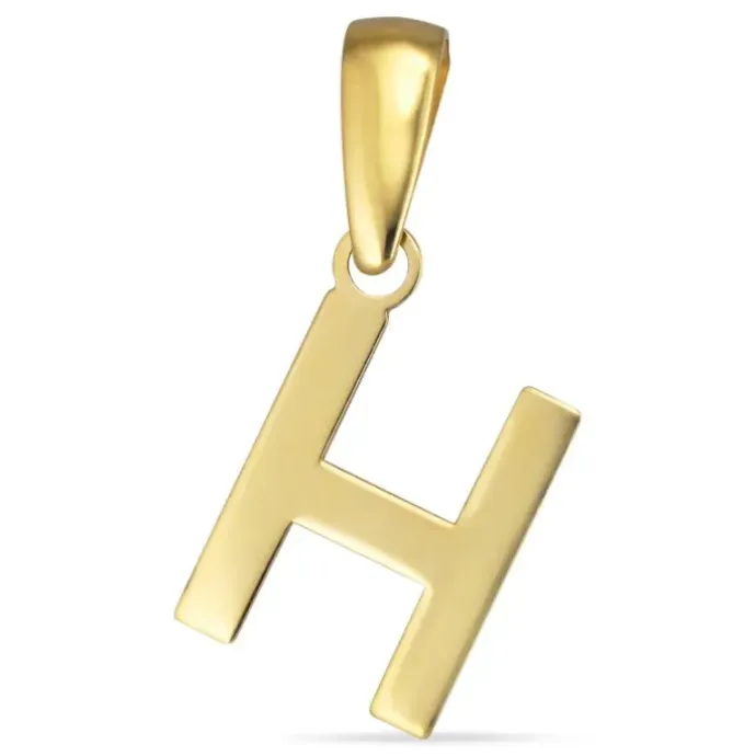 Bogstav H vedhæng i 8 karat guld