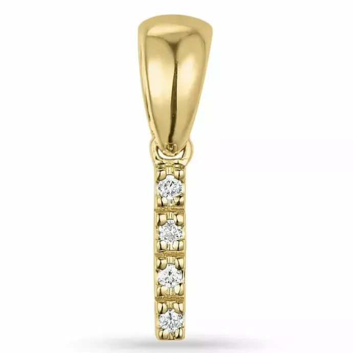 Bogstav i diamant vedhæng i 9 karat guld 0,02 ct