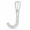 Bogstav J diamant vedhæng i 9 karat hvidguld 0,071 ct