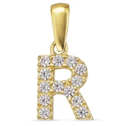 Bogstav R vedhæng i 8 karat guld