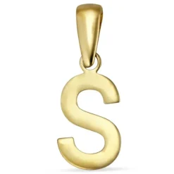 Bogstav S vedhæng i 8 karat guld