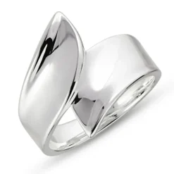 Bred ring i sølv