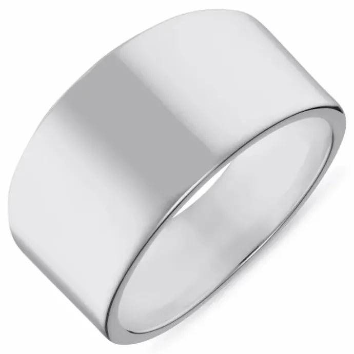 Bred ring i sølv