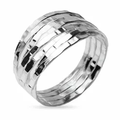 Bred ring i sølv