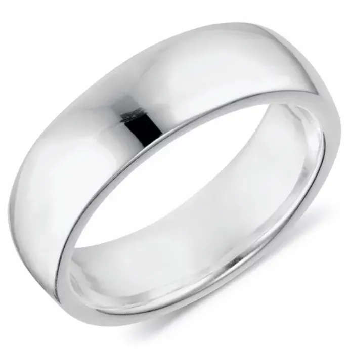 Bred sølv ring i sølv