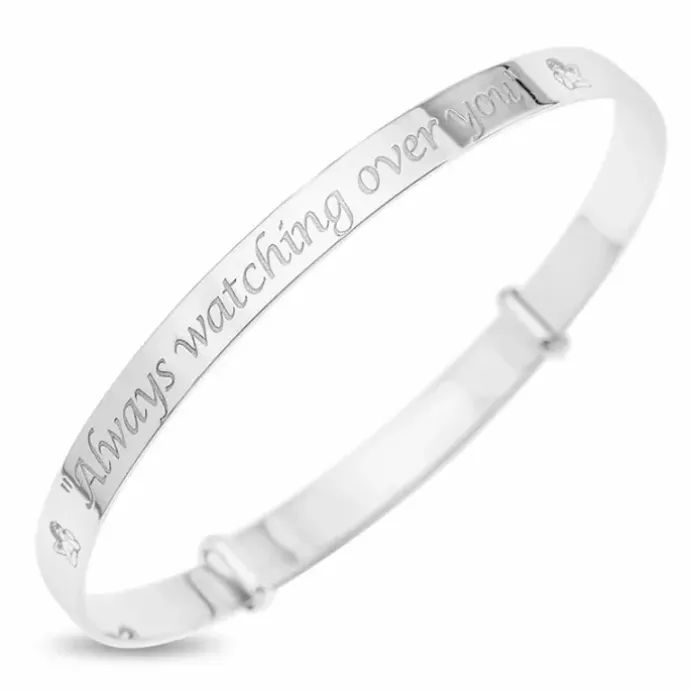 Børne armbånd med navn i sølv
